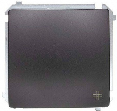 Вимикач перехресний одноклавішний Simon Basic без підсвітки 10 А 250В матовий графіт BMW7.01/28