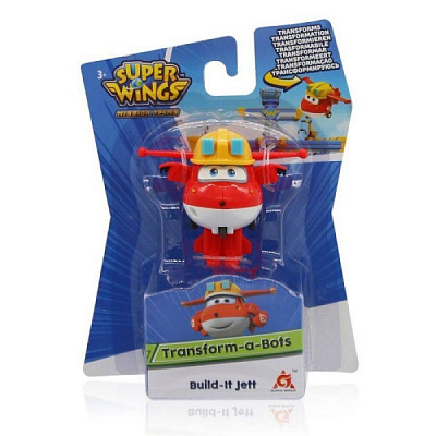 Іграшка-трансформер Super Wings Transform-a-Bots Build-It Jett Джетт будівельник EU730011