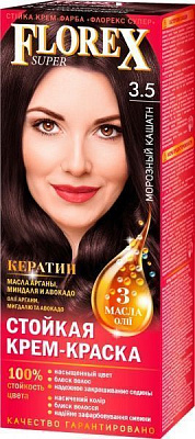 Фарба для волосся Флорекс Кератин 3.5 морозний каштан 120 мл