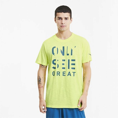 Футболка Puma Performance Slogan SS Tee 51945003 XL желтый