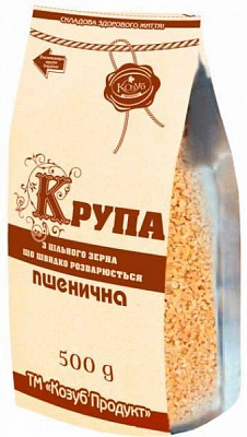 Крупа пшенична ТМ Козуб Продукт швидко розварюється 500г 4820094531305
