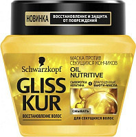 Маска для волос Gliss Kur Oil Nutritive против секущихся кончиков 300 мл