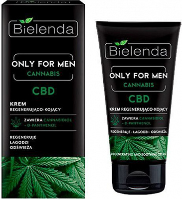 Крем для обличчя день-ніч Bielenda регенеруючий і заспокійливий Cannabis 50 мл