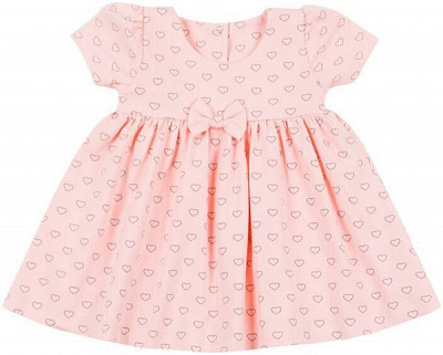 Платье сердечки р.80 персиковый 