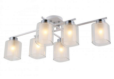 Люстра Miorro Fortuna металл/стекло6x40 Вт E27 хром 51-311-002