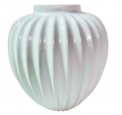 Ваза керамічна біла Glaze Куля Наша Кераміка