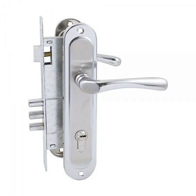 Комплект фурнитуры Bruno цилиндрический 62 мм матовый никель / хром