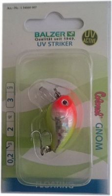 Воблер Balzer Colonel UV Striker Gnom FL 3 г 30 мм clown