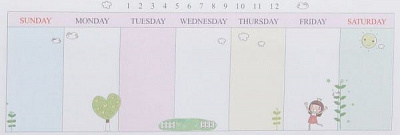 Блок бумаги Дни недели 40 шт.