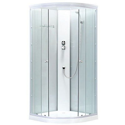 Душевой бокс UP! (Underprice) WKA 185 900*900*2150 стекло матовое, профиль белый
