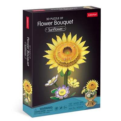 3D-пазл CubicFun Букет цветов Подсолнух W3303h