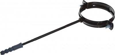 Кронштейн трубы металлический Сяйво L=220 мм D=100 мм коричневый 