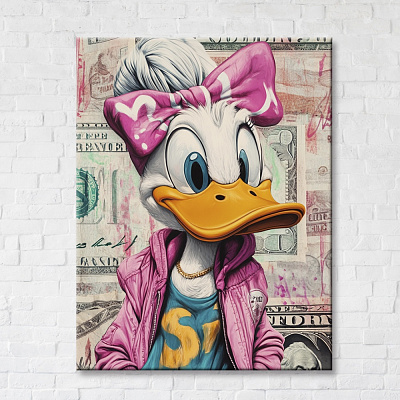 Картина на холсте Дейзи Дак 50x65 см Brushme FNK0122021