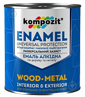 Емаль Kompozit алкідна ПФ-115 сірий глянець 2,8кг