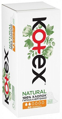 Прокладки ежедневные Kotex Natural Нормал 40 шт.