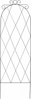 Опора-ограждение 40x121 см черная металл D4.5 / 3.5 / 2.8 мм HY15-24