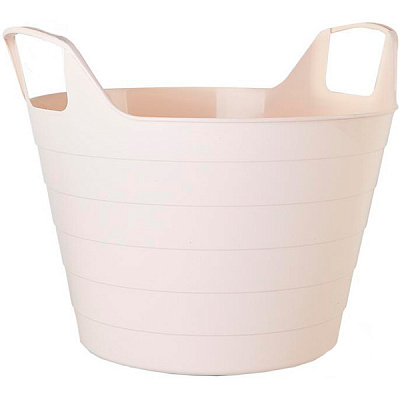 Корзина для белья Алеана Уно 29 л 500х433х377 мм белая роза 