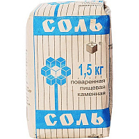 Соль пищевая каменная 1,5 кг Артемсоль (4820002270074) 