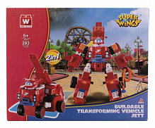 Фігурка-конструктор Super Wings Small Blocks 2-in-1 Buildable Transforming Vehicle Jett Джетт EU385005 