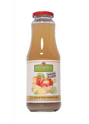 Сок Premier яблочно-имбирный прямой отжим 1л 