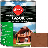 Лазурь глубоко консервирующая Altax Lasur для древесины тик полумат 0,75 л