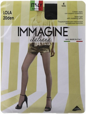 Колготки жіночі Immagine Lola 20 Den Nero р. 4 чорний 1 шт.