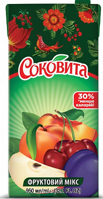 Напиток соковый Фруктовый микс 0,95 л 