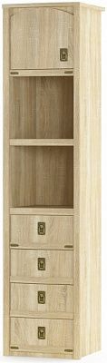 Пенал Mebel Service Валенсія 1Д+4Ш дуб сонома
