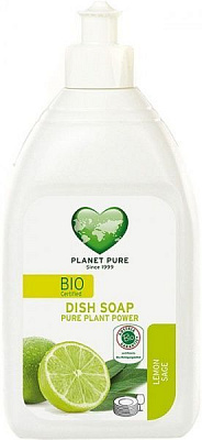 Миючий засіб для ручного миття посуду PLANET PURE Лимон і шавлія 0,51л