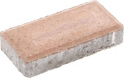Тротуарная плитка Золотой Мандарин Кирпич персиковый 200х100х40 мм