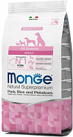 Корм сухой для собак для всех пород Monge all breeds adult свинина рис картошкая (70011105) 2,5 кг