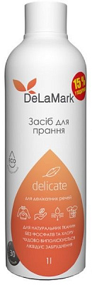 Гель для машинного та ручного прання DeLaMark для вовни та шовку 1 л
