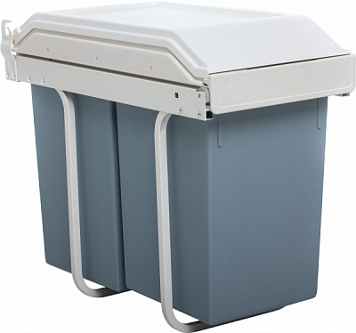 Відро для сміття Hailo Multi Box 2*15 430х520х260 мм сіре 3659001