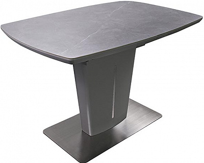 Стол обеденный Prestol Адам Т7062 1200/1600х800х760 мм серый мат керамика 