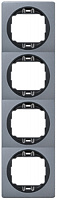 Рамка чотиримісна Aling-Conel Eon вертикальна античне срібло E6714,S1E