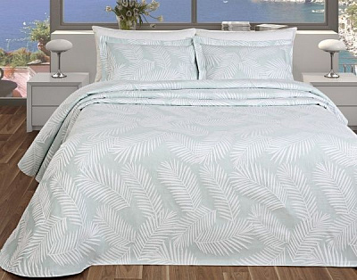 Покрывало Montijo 220x240 см Manterol мятный с белым 