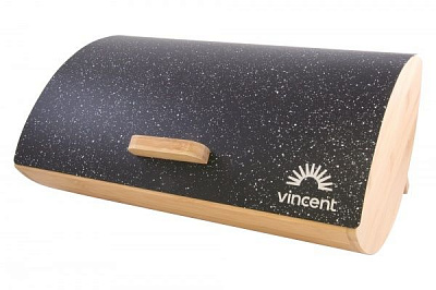 Хлібниця бамбукова з металевою кришкою VC-1234 Vincent