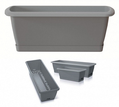 Ящик балконный Prosperplast Respana Easycare 400 мм прямоугольный серый (61697-405) 