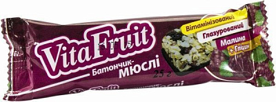 Батончик Vita Fruit Мюслі Малина 25 г