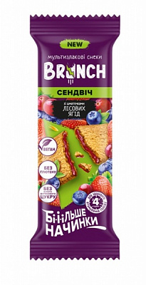 Хлібці АВК Brunch сендвіч зі шматочками лісових ягід 56 г