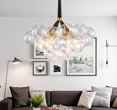 Люстра підвісна Altalusse INL-5110P-06 6x40 Вт E27 чорний/золото