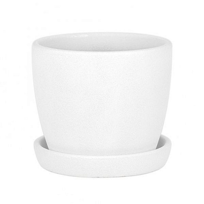 Горщик керамічний Shynkar&KO Сонет перлина круглий 1 л білий