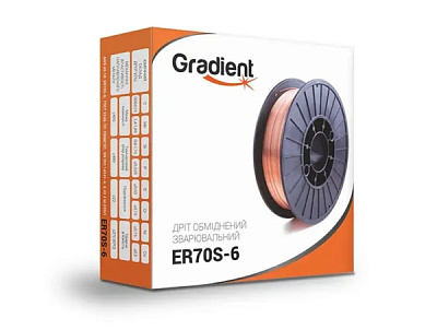Дріт зварювальний оміднений Gradient ER70S-6 1 мм 5 кг GWC1005