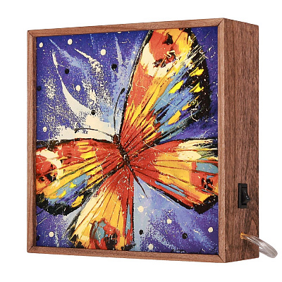 Настольная лампа декоративная The 11's Бабочка худ. Дарчук 1x2 Вт дуб