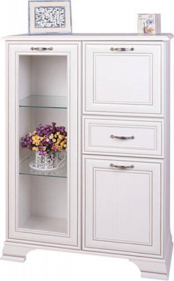 Комод напольный Mebelbos c баром Tiffany 1d1w1s1b вудлайн кремовый/вудлайн кремовый 