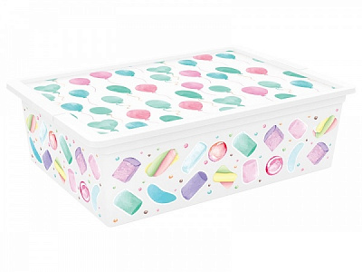 Ящик для игрушек KIS 244730 Portobello L 27 л разноцветный 170x550x390 мм