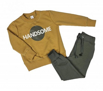 Спортивний костюм Luna Kids 1 д/х р.122 гірчичний/сірий