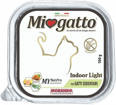 Корм Morando MioGatto Adult Indoor Light для малоподвижных и склонных к полноте кошек 100 г