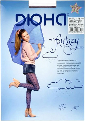 Колготки дитячідля дівчаток Duna 11В 190 (22130180) р.152 фіолетовий