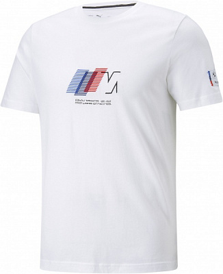 Футболка Puma BMW MMS STATEMENT GRAPHIC TEE PUMA WHITE 53480302 р.S белый